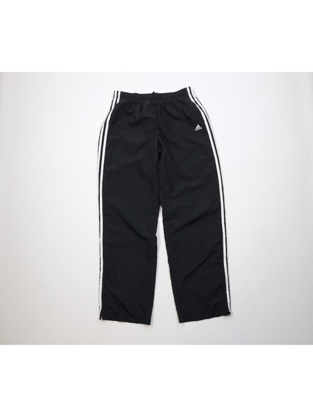 Vintage Y2K Adidas Womens Medium Spell Out Lined Wide Leg Windbreaker Pants